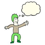cartoon vampire with thought bubble N70