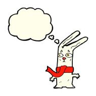 cartoon rabbit with thought bubble N52