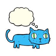 cartoon cat with thought bubble N19