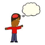 cartoon man with brain thought bubble N6