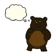 cartoon bear with thought bubble N5