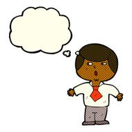 cartoon shocked boy with thought bubble N18