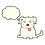 cartoon dog with thought bubble N9