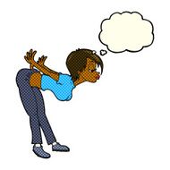 cartoon sexy woman with thought bubble N8