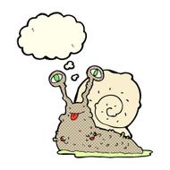 cartoon gross slug with thought bubble N7