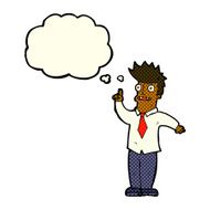 cartoon man with idea thought bubble N62