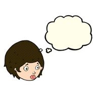 cartoon girl with concerned expression thought bubble N5