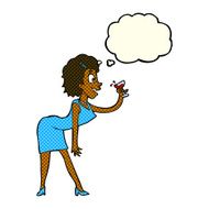 cartoon woman with drink thought bubble N4