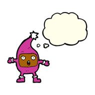 cartoon funny creature with thought bubble N17