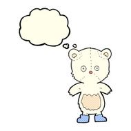 cartoon polar bear cub with thought bubble N44