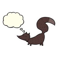 cartoon little wolf cub with thought bubble N5