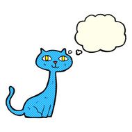 cartoon cat with thought bubble N20