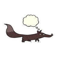 cartoon little fox with thought bubble N19