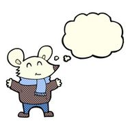 cartoon mouse with thought bubble N8