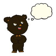 cartoon cute teddy bear with thought bubble N11