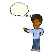 cartoon pointing man with thought bubble N50