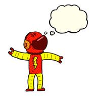 cartoon astronaut with thought bubble N66