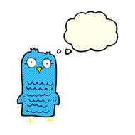 cartoon bird with thought bubble N165