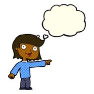 cartoon pointing person with thought bubble N5