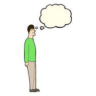 cartoon tall man with thought bubble N5