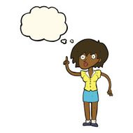 cartoon woman with question thought bubble N7