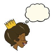 cartoon princess with thought bubble N21