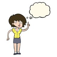 cartoon woman with question thought bubble N8