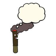 cartoon cigar with thought bubble N7