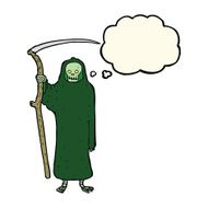 death cartoon with thought bubble N8