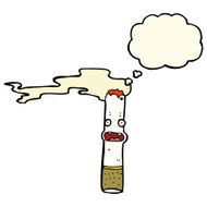 cartoon cigarette with thought bubble N8