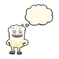 cartoon tooth looking smug with thought bubble N12