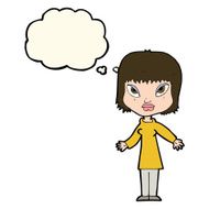 cartoon woman with open arms thought bubble N64