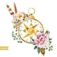 Watercolor compass N5