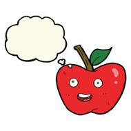 cartoon apple with thought bubble N24