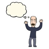 cartoon angry dad with thought bubble N7
