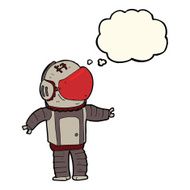 cartoon astronaut with thought bubble N68