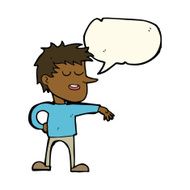 cartoon man making dismissive gesture with thought bubble N12