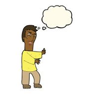 cartoon angry man with thought bubble N60