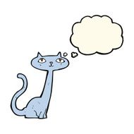 cartoon cat with thought bubble N22