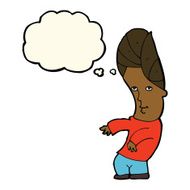 cartoon man with no worries thought bubble N6