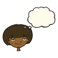 cartoon smug looking boy with thought bubble N6