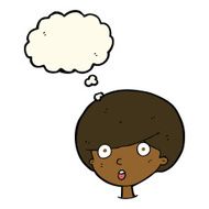 cartoon surprised boy with thought bubble N18