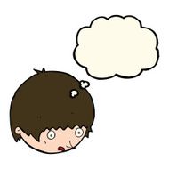 cartoon shocked face with thought bubble N10