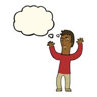 cartoon angry man with thought bubble N62