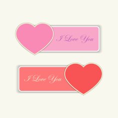 Love labels with I love you text
