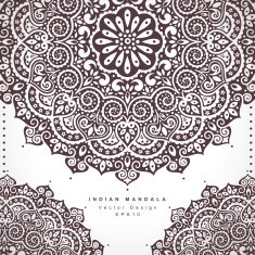 Beautiful Indian floral ornament Wedding Invitation Greeting c N3