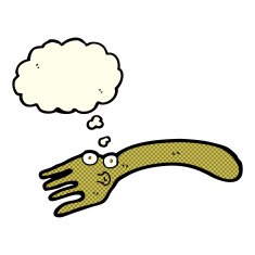 cartoon fork with thought bubble N3