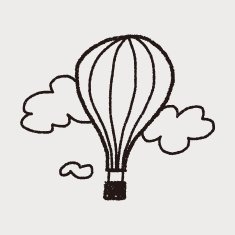doodle hot air balloon N28