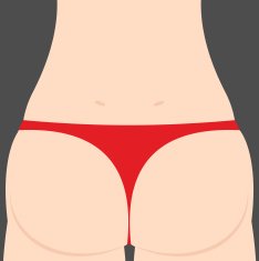 Bikini Sexy Girl ass Vector illustration