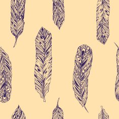 Feathers seamless pattern